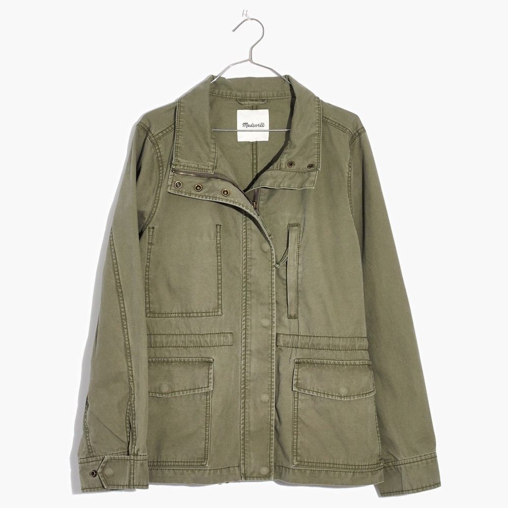 Madewell Passage Jacket Olive Green Utility Jacket Women’s XS 100% Cotton